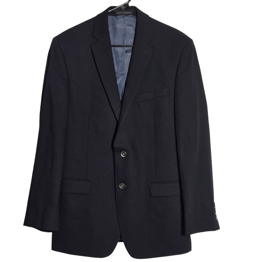 Calvin Klein Mens Wool Blend Suit Jacket Blazer 38R Quiet Luxury Business Formal